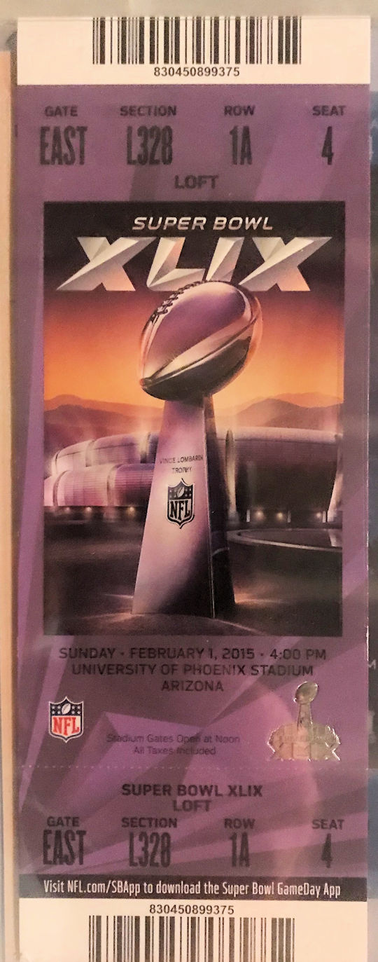 Full Ticket Club Level - Super Bowl XLIX