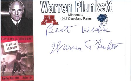 Warren Plunkett - Cleveland Browns