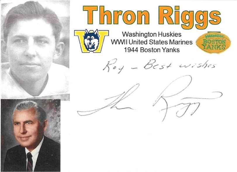 Thron Riggs - Boston Yanks
