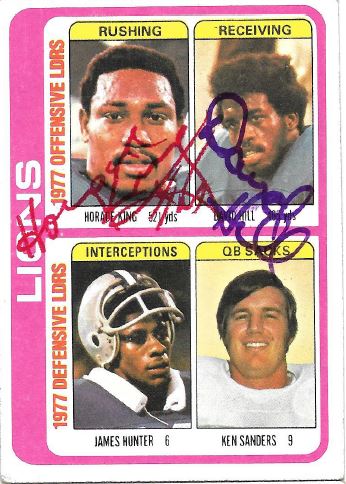 Horace King/David Hill - Detroit Lions