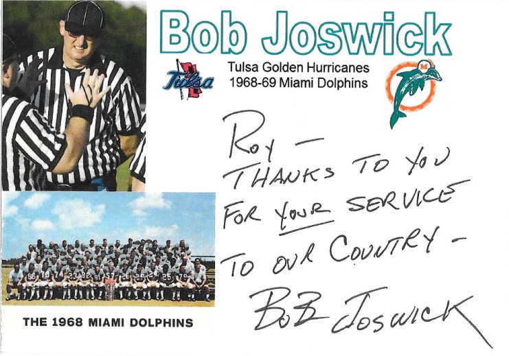 Bob Joswick - Miami Dolphins