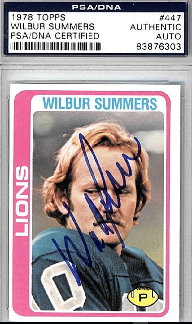 Wilbur Summers - Detroit Lions