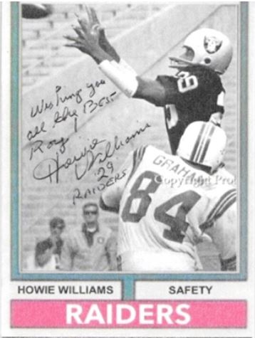 Howie Williams - Los Angeles Raiders