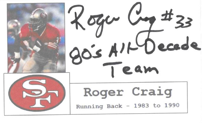 Roger Craig - San Francisco 49ers