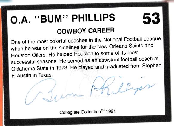 Bum Phillips - Oklahoma State Cowboys