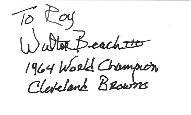Walter Beach - Cleveland Browns