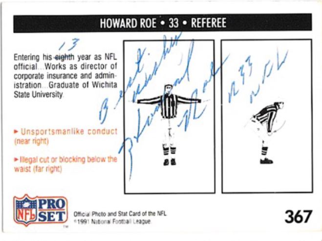 Howard Roe - NFL Official
