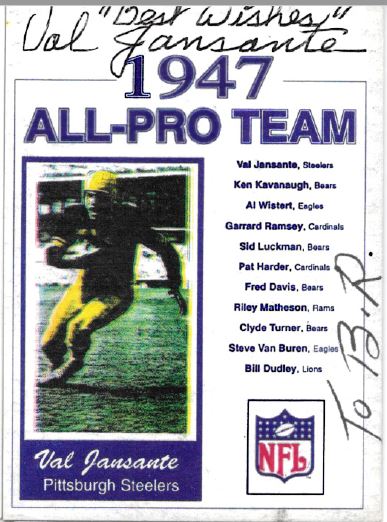 Val Jansante - Pittsburgh Steelers
