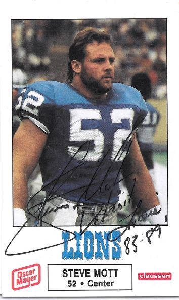 Steve Mott - Detroit Lions