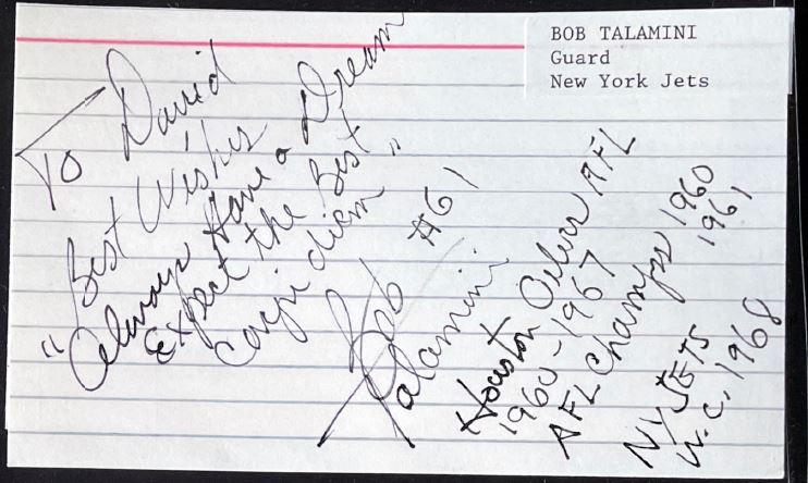 Bob Talamini - Houston Oilers