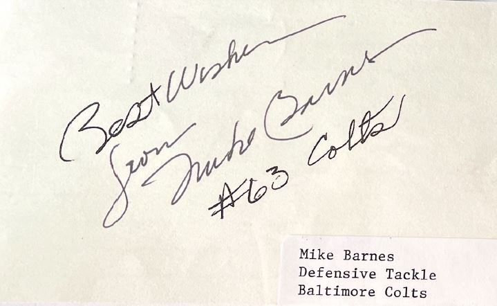 Mike Barnes - Baltimore Colts