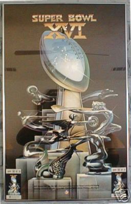 Ticket Stub - Super Bowl XVI w/ Poster