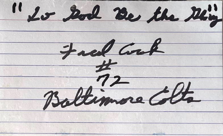 Fred Cook - Baltimore Colts
