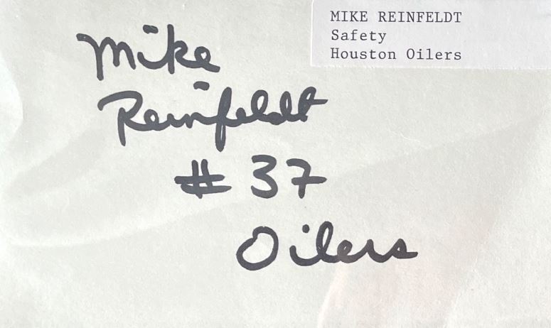 Mike Reinfeldt - Houston Oilers