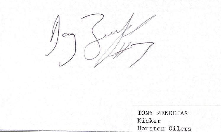 Tony Zendejas - Houston Oilers