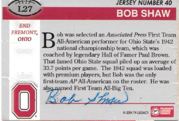 Bob Shaw - Ohio State Buckeyes