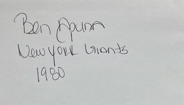 Bem Apuna - New York Giants