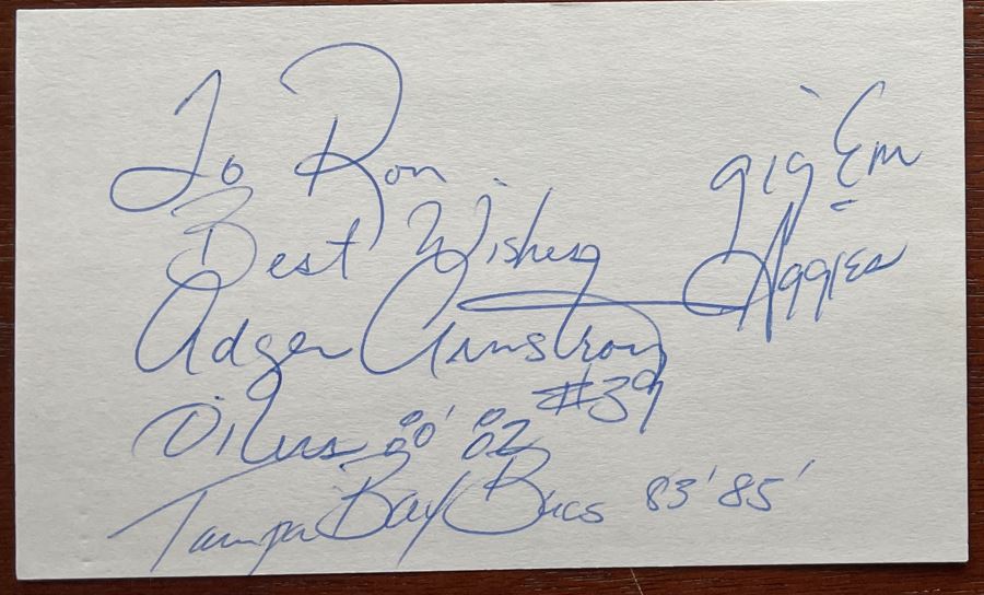 Adger Armstrong - Houston Oilers