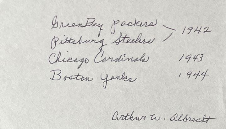 Art Albrecht - Pittsburgh Steelers