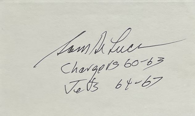 Sam DeLuca - San Diego Chargers