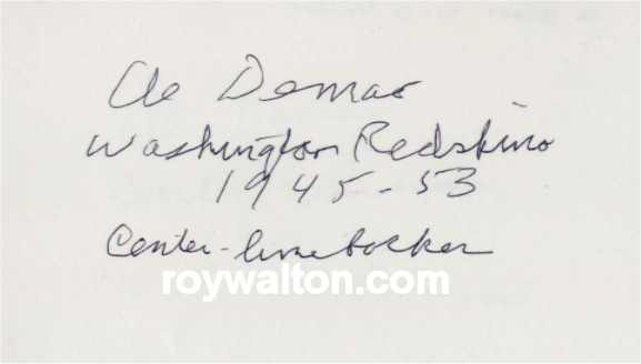 Al Demao - Washington Redskins