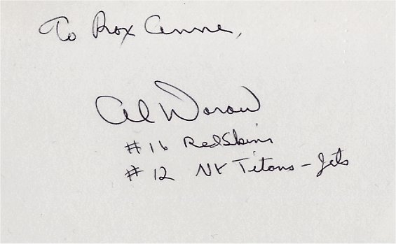 Al Dorow - Washington Redskins