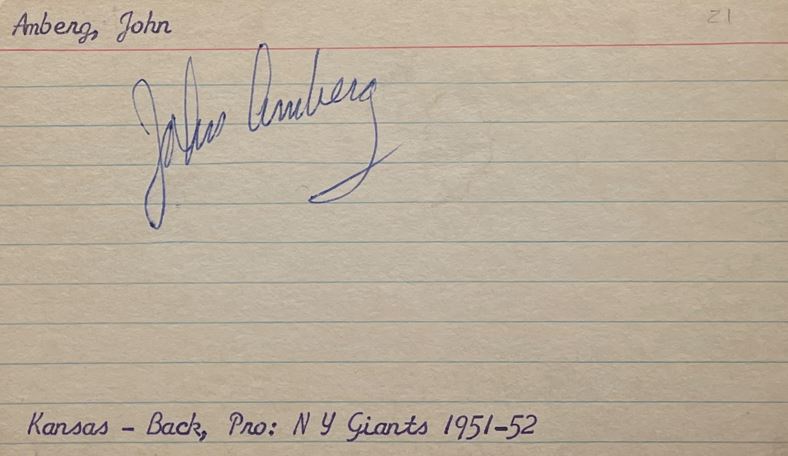 John Amberg - New York Giants