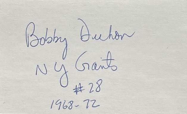 Bobby Duhon - New York Giants