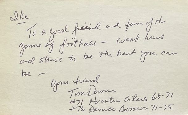 Tom Domres - Houston Oilers