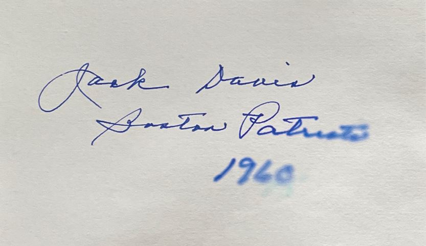 Jack Davis - Boston Patriots