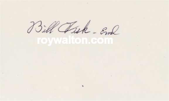 Bill Fisk - Detroit Lions