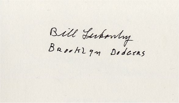 Bill Leckonby - Brooklyn Dodgers