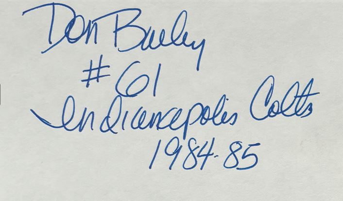 Don Bailey - Indianapolis Colts