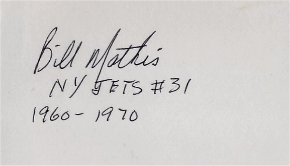Bill Mathis - New York Titans
