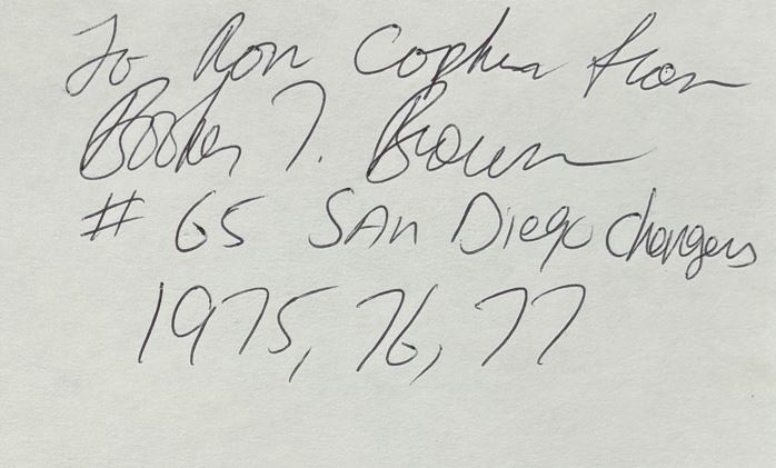 Booker Brown - San Diego Chargers