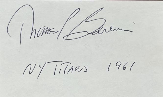 Tom Budrewicz - New York Titans