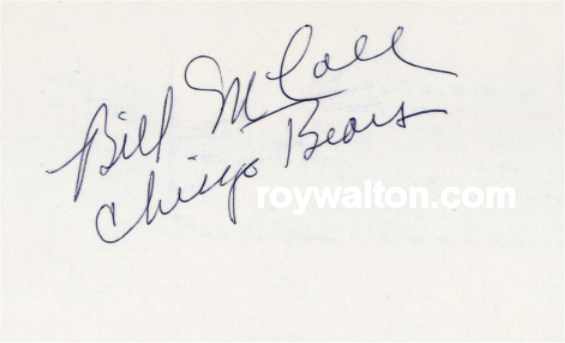 Bill McColl - Chicago Bears