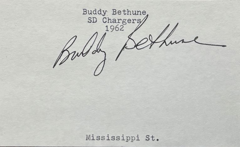 Buddy Bethune - San Diego Chargers