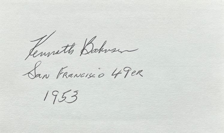 Ken Bahnsen - San Francisco 49ers