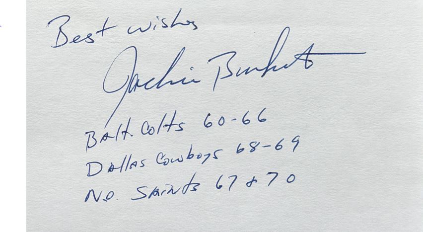 Jackie Burkett - Baltimore Colts