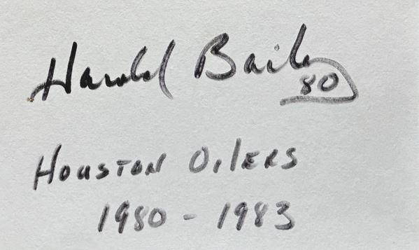 Harold Bailey - Houston Oilers
