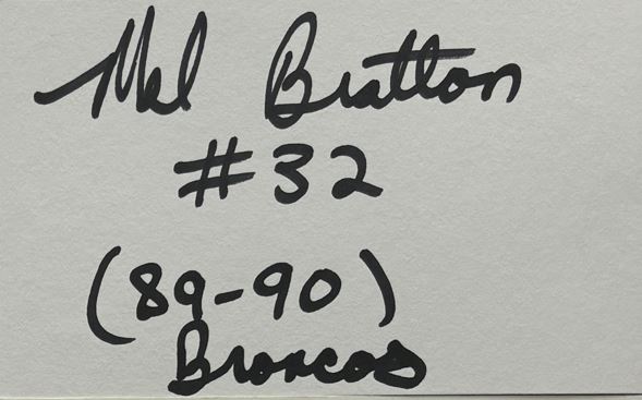 Mel Bratton - Denver Broncos