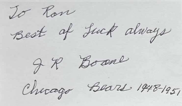 J.R. Boone - Chicago Bears