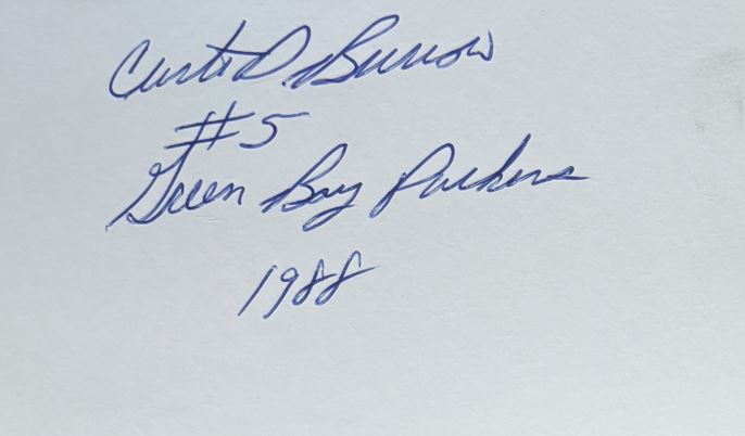 Curtis Burrow - Green Bay Packers