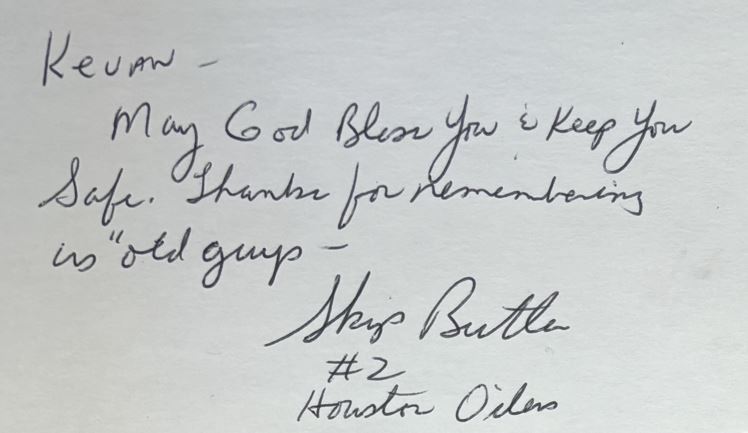 Skip Butler - Houston Oilers