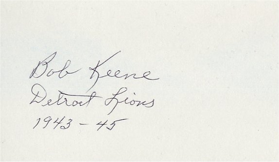 Bob Keene - Detroit Lions