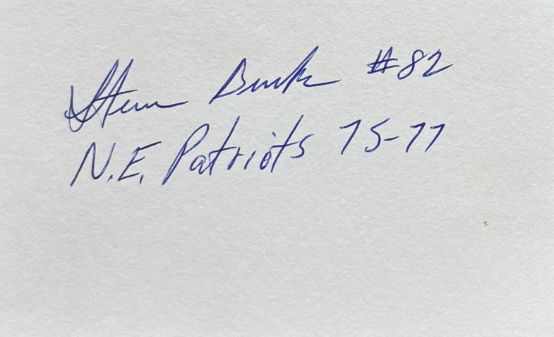 Steve Burks - New England Patriots