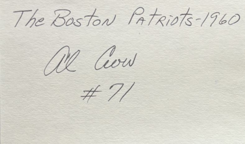 Al Crow - Boston Patriots
