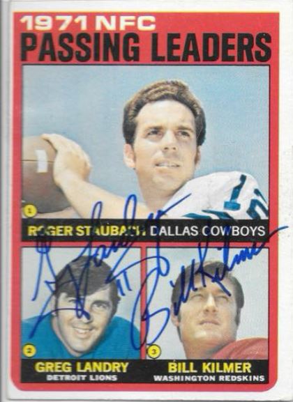 Bill Kilmer / Greg Landry - 1971 NFC Passing Leaders