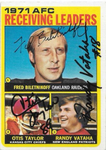 Fred Biletnikoff / Otis Taylor - 1971 AFC Receiving Leaders